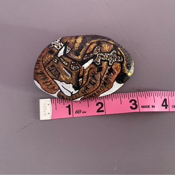 (6) LYNX SHELTER 2 Hand-Painted COLLECTIBLE Custom ROCKS One-Of-A-Kind - Picture 5 of 10